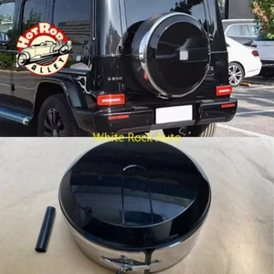 SILVER SPARE TIRE RING BLACK WHEEL COVER FOR MERCEDES BENZ G WAGON W463 W464 G63 - Picture 1 of 10