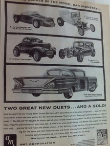 1963 AMT MODEL CAR  KIT  PRINTED Ad LAMINATED FREE SHIPPING - Picture 1 of 2