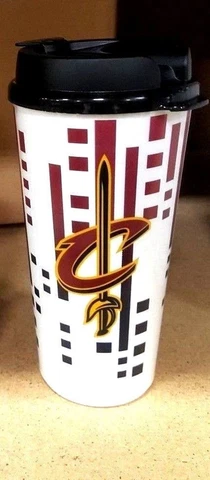 CLEVELAND CAVALIERS 32 OUNCES TRAVEL TUMBLER CUP MUG WITH LID NBA NEW Cover