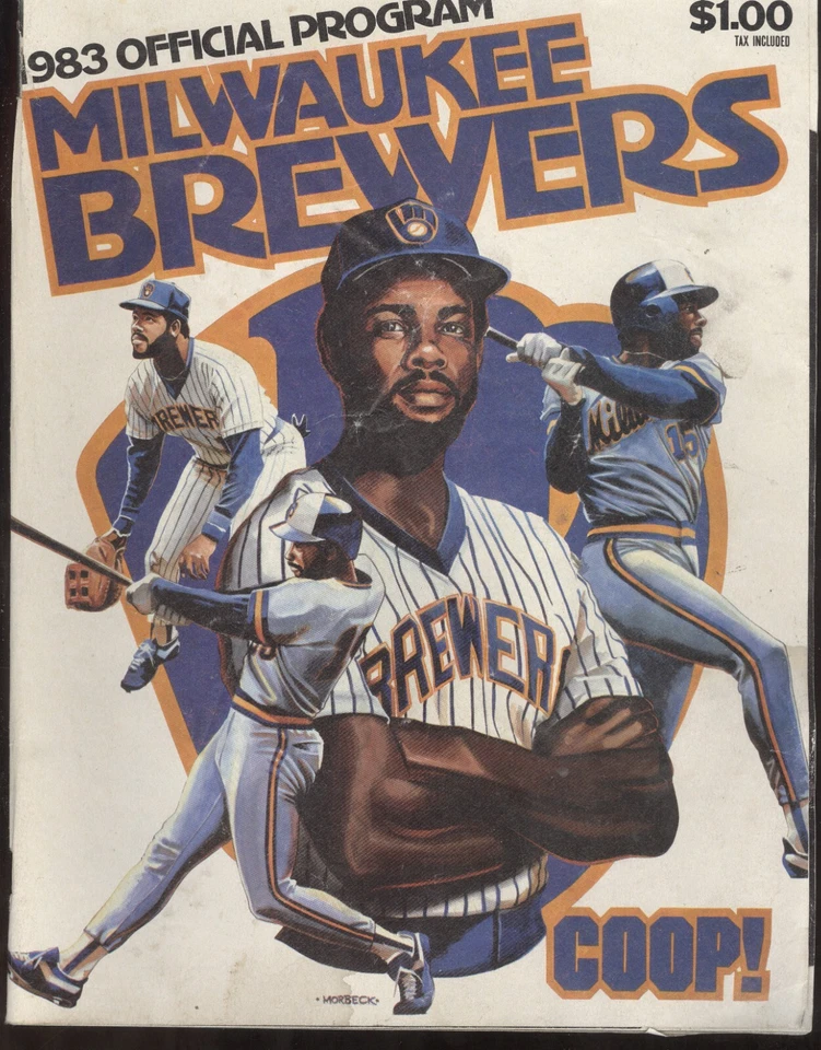 1983 Milwaukee Brewers vs Chicago White Sox Program: Cecil Cooper on Cover - Image 1 of 1