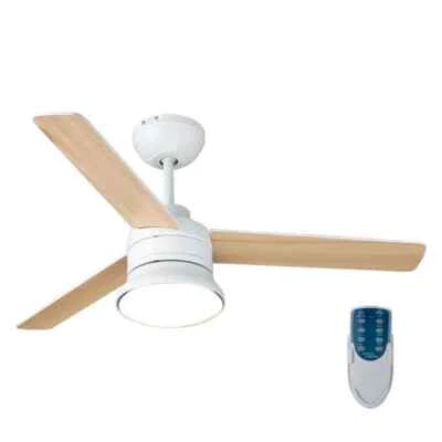 INSPIRE NOTOS Ventilatore da soffitto con luce effetto noce chiaro D. 106 cm 2 - Immagine 1 di 3