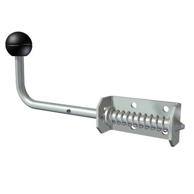 ATTAS Schubriegel gefedert aus verzinktem Stahl Riegelausschlag: 60 mm