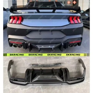 Se adapta a 24-25 Ford Mustang 2 puertas nuevo PP parachoques trasero difusor de labios negro mate - Imagen 1 de 11