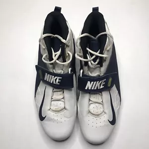 Nike Air Zoom Boss Shark 3/4 tacchetti bianco blu navy uomo taglia 16 308392-101 - Foto 1 di 6