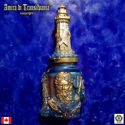 Jarrón decoración del hogar vintage original colección roble cuento de hadas posidón faro  Foto 1 de 4