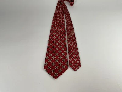 J. Z. Richard All Silk Made In America Red With Silver & Gold & Black Pinwheels - Image 1 of 4