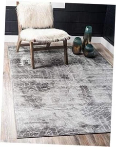 Sofia Collection Area Rug - Rainier 3' 3" x 5' 3" Rectangle Dark Gray/Gray - Picture 1 of 7