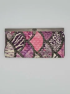 Chuns Fashion Women's Textured Pink/Purple/White Snap Closure Wallet - NWOT - Picture 1 of 4