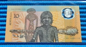 Australia $10 Commemorative Note AA 10081112 dated 26 January 1988 with Folder - Picture 1 of 6