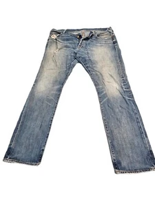 Men’s Denim Supply Ralph Lauren Prospect Slim Light Wash Jeans 40 x 31 Destroyed - Picture 1 of 13