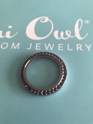 Auténtico Origami Búho Grande Plateado Torcido Medallón Cara con Cristales de Amatista "Nuevo"  Foto 1 de 4