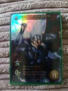 Thor God of Thunder Foil Promo Card Marvel Legendary Deck Building Game OP Prize