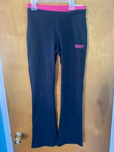 Reebok Girls Flare Leggings Size XXL (18) Black and Pink - Picture 1 of 9