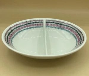 Vintage Peter Terris Bali Pattern Shenango China MCM Divided Bowl - Picture 1 of 12