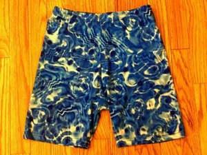 VALS Women's Unique Blue Tie Dye Spandex Bike/Athletic Shorts ~ Sz M - Picture 1 of 1