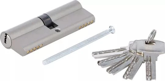 BARILLET 45/45mm CYLINDRE DE SERRURE 90 MM EN LAITON AVEC 5 CLES - Photo 1/1