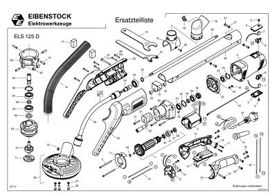 EIBENSTOCK ELEKTROWERKZEUGE Eibenstock Ersatzteile für ELS 125 D Langhals-Sanierungsschleifer