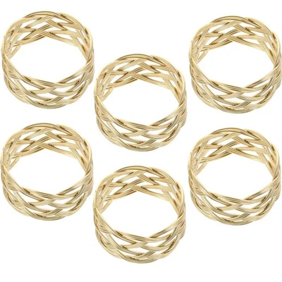  6 Pcs Anelli Per Tovaglioli Anello Portatovagliolo Decorazioni La Tavola Fibli - Immagine 1 di 4