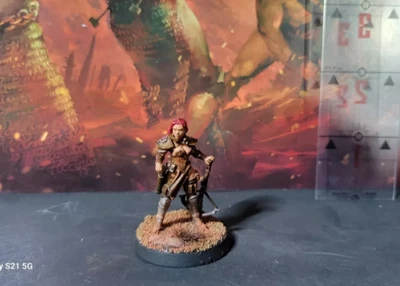 Dungeons and Dragons miniatura hembra Ranger Fighter penup pintado Foto 1 de 4