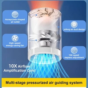 For Travel Mini Handheld Fan with USB Rechargeable Battery and 6 Speed Settings - Afbeelding 1 van 7
