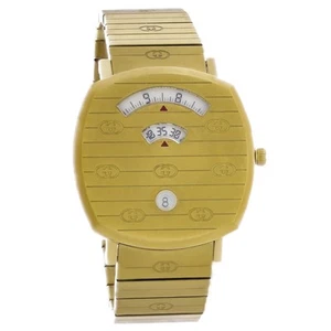 Reloj de cuarzo Gucci Grip unisex tono dorado PVD acero inoxidable YA157409 - Imagen 1 de 3