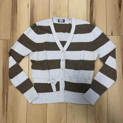 Cárdigan Blugirl Blumarine Azul Y Marrón Rayas Con Lazo Talla L Foto 1 de 4