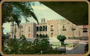 Vintage Photochrome Postcard Cortez Palace Cuernavaca Mexico - Picture 1 of 2