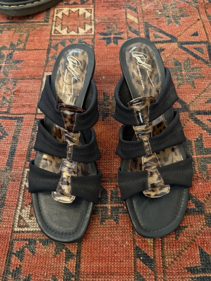 De Colección Donald J Pliner Tela con Tiras Diapositivas con Vinilo Estampado Animal Para Mujer’s 11 Foto 1 de 4