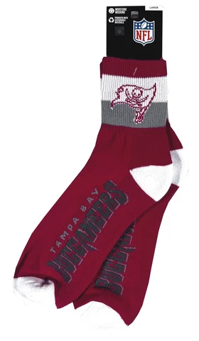 TAMPA BAY BUCCANEERS NFL MEN'S LARAYA QUARTER 1/4 SOCKS LARGE (8-13) FREE SHIP Cover