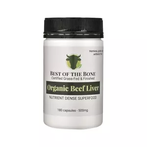 New Best of the Bone Organic Beef Liver Nutrient Dense Superfood 180 Capsules - Picture 1 of 2