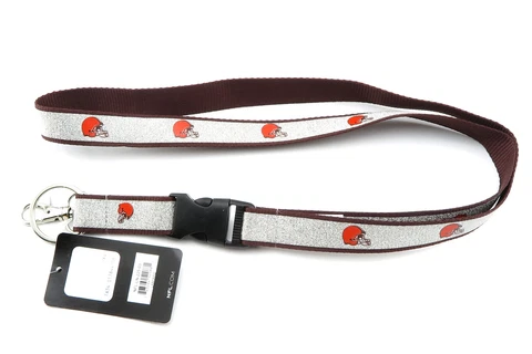 CLEVELAND BROWNS NFL Football Official Licensed Sparkle Lanyard Key Chain Cover