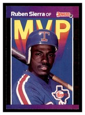 1989 Donruss Bonus MVP's #BC-26 RUBEN SIERRA Texas Rangers ~C3W