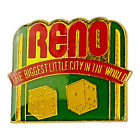 Vintage Reno Lapel Hat Pin Casino Gambling Nevada Travel Souvenir Gift