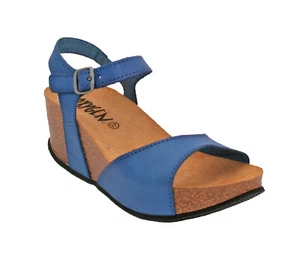 Oxygen Wedge Footbed Sandal Malaga Blue size 6-7.5 ( EU 39-41) RRP £55.00 - Picture 1 of 4