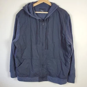 Sudadera con capucha RAILS para hombre XXL descolorida negra Merle con cremallera completa con capucha nueva - Imagen 1 de 12