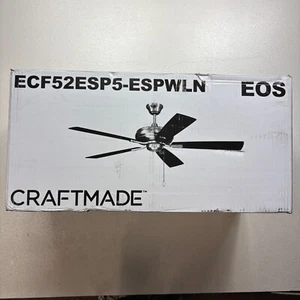 Craftmade Ceiling Fan 52" 5 Blade Indoor Espresso ECF52ESP5 Eos - Picture 1 of 6