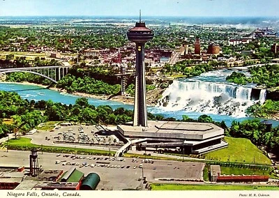 NIAGARA FALLS ONTARIO CANADA POSTCARD JOHN HINDE LTD SKYLINE TOWER SCENIC VIEW - Image 1 of 2