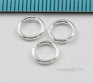 10x HELLER OFFENER SPRUNGRING STERLINGSILBER 7 mm RUND 1 mm 18ga N743 - Bild 1 von 2