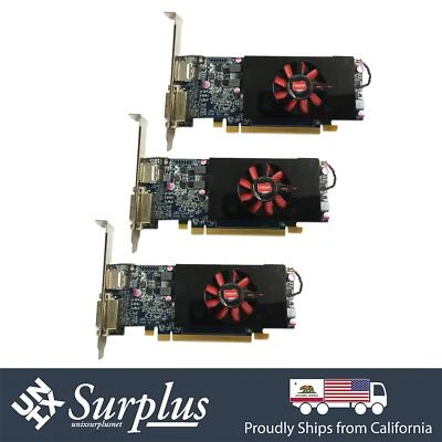 3x Dell AMD ATI Radeon HD 7570 1GB GDDR3 PCIe DVI DP Graphics Card GPU - Image 1 of 4