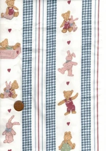 Tela de algodón 100 % juguetes novedosos para niños peluches conejos guinga rayas artesanía - Imagen 1 de 2
