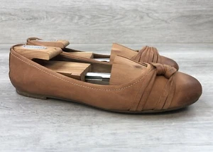 Ecco Kelly Womens Ballet Flats Brown Leather 10.5 Casual Comfort Slip On Shoes - Picture 1 of 9