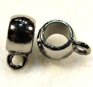 20Pcs. Tibetan BLACK Pendant or Charm BAILS Connectors Jewelry Findings BA101 - Picture 1 of 4
