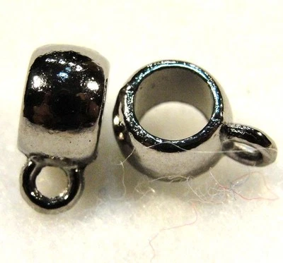 20Pcs. Tibetan BLACK Pendant or Charm BAILS Connectors Jewelry Findings BA101 - Image 1 of 4