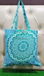 Cotton Ombre Mandala Shoulder Bag Tot Paisley Printed Women Shopping Bag Purse - Picture 1 of 6