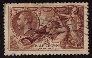 Great Britain Stamp Scott #222, 2sh6p, Brown, King Edward, Used, SCV$25 - Picture 1 of 1