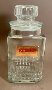 Vintage Koeze 9 1/2" Drogerie Glas Apotheker Glas / Kanister mit luftdichtem Deckel  - Bild 1 von 9
