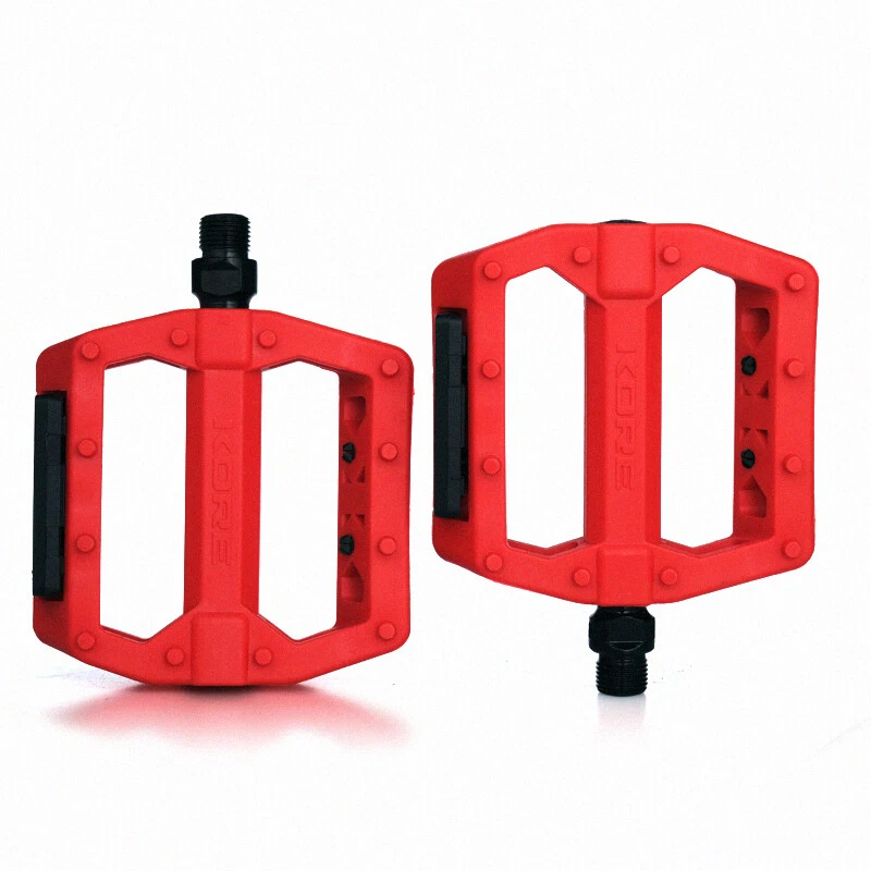 Anti-Slip Nylon Platform Pedals 24 Pins Wide Surface Cr-Mo Axle 9/16 MTB/City - Image 1 of 4