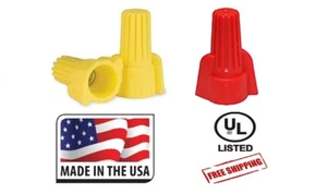 (100) Conector de cable atornillado de tuerca alada amarillo y rojo (50 cada uno) P11 P13 - Imagen 1 de 3