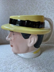 DICK TRACY Disney Face Mug Applause 662267 Korea mint Fedora Hat Rare Head - Picture 1 of 11