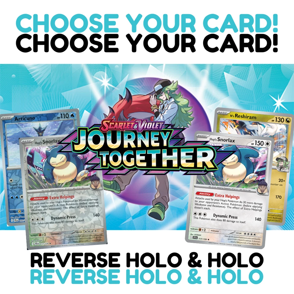Journey Together Pokemon Singles - Reverse Holo & Holo - Choose your card! - Image 1 of 1